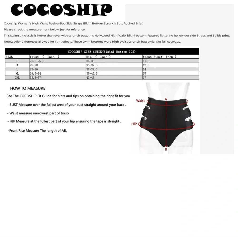COCOSHIP Black Cutout One-Piece Brief